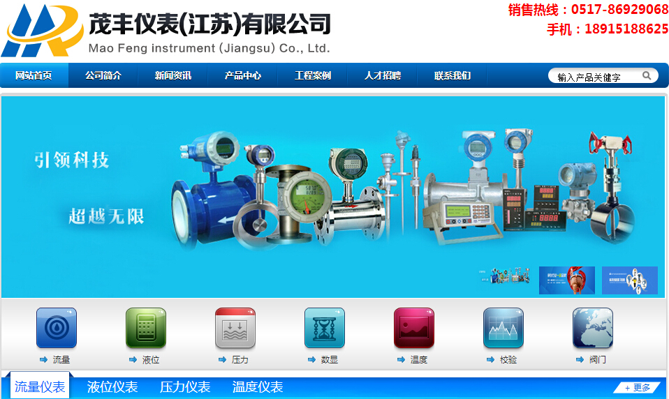 茂豐儀表（江蘇）有限公司網(wǎng)站改版新版上線(xiàn)